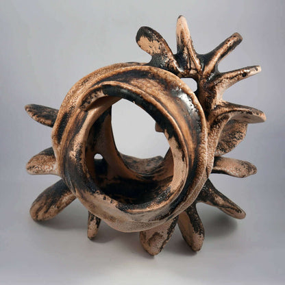 Bone series no. 1 - Bones collection raku ceramic pottery sculpture by Adil Ghani