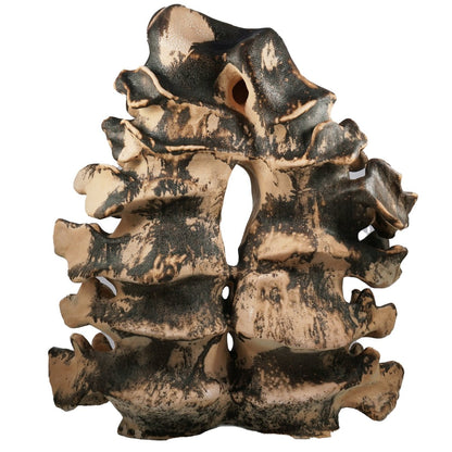 Bone series no. 2 - Bones collection raku ceramic pottery sculpture by Adil Ghani - RAAQUU