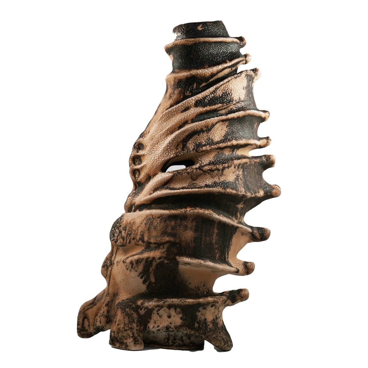 Bone series no. 3 - Bones collection raku ceramic pottery sculpture by Adil Ghani - RAAQUU