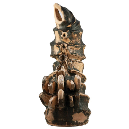 Bone series no. 4 - Bones collection raku ceramic pottery sculpture by Adil Ghani - RAAQUU