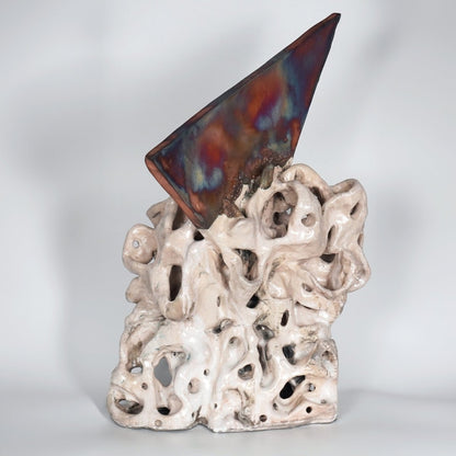 Bones Series - Inhumane - Bones collection raku ceramic pottery sculpture by Adil Ghani - RAAQUU