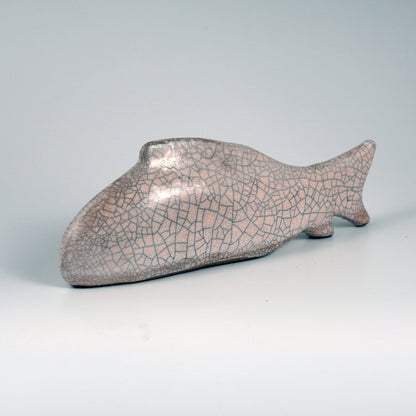 Sakana Raku Ceramic Fish Figurine Mini Sculpture - RAAQUU