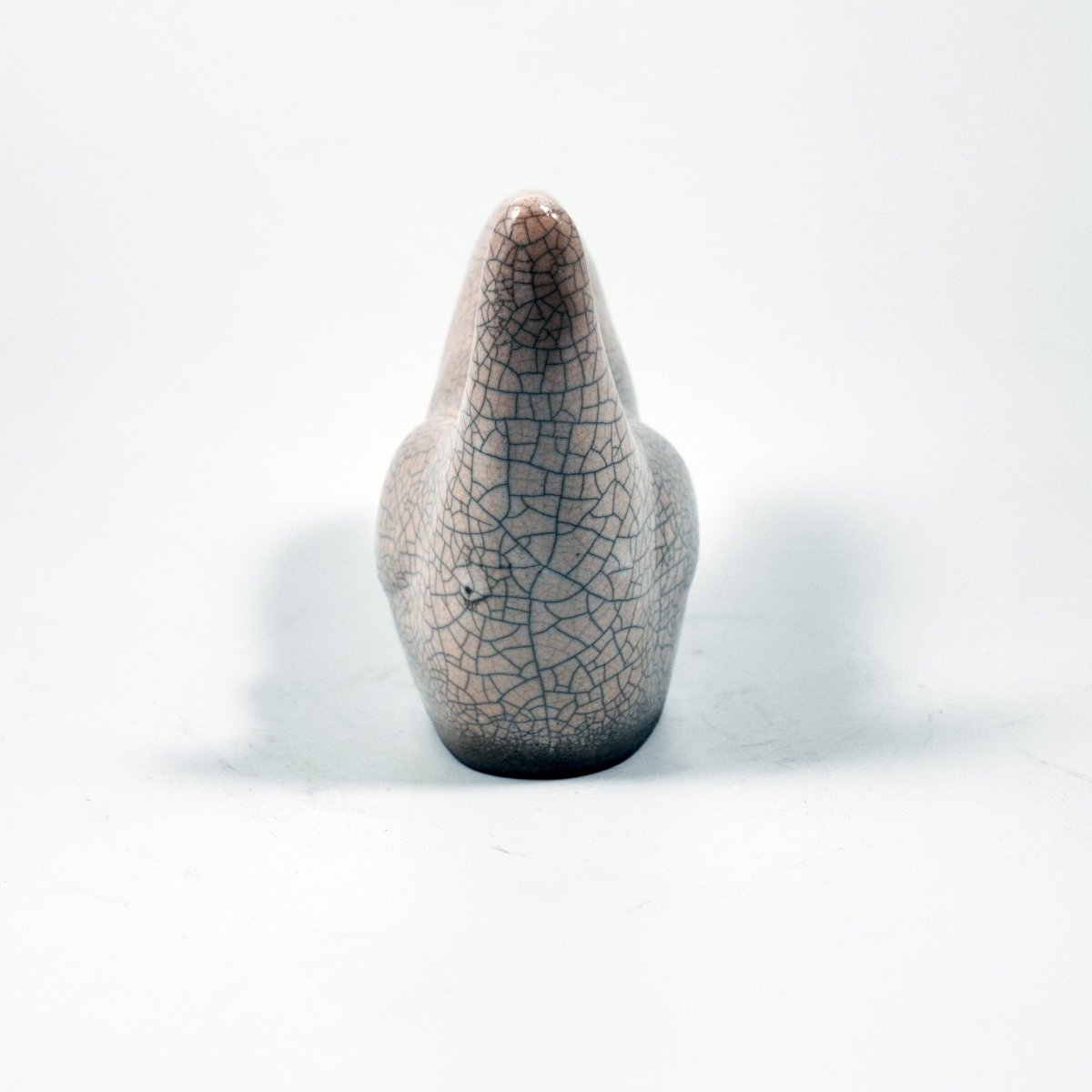 Tori Raku Ceramic Bird Figurine Mini Sculpture - RAAQUU