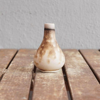 RAAQUU Hana Mini Ceramic Vase 3.5" Raku Fired Pottery Gift